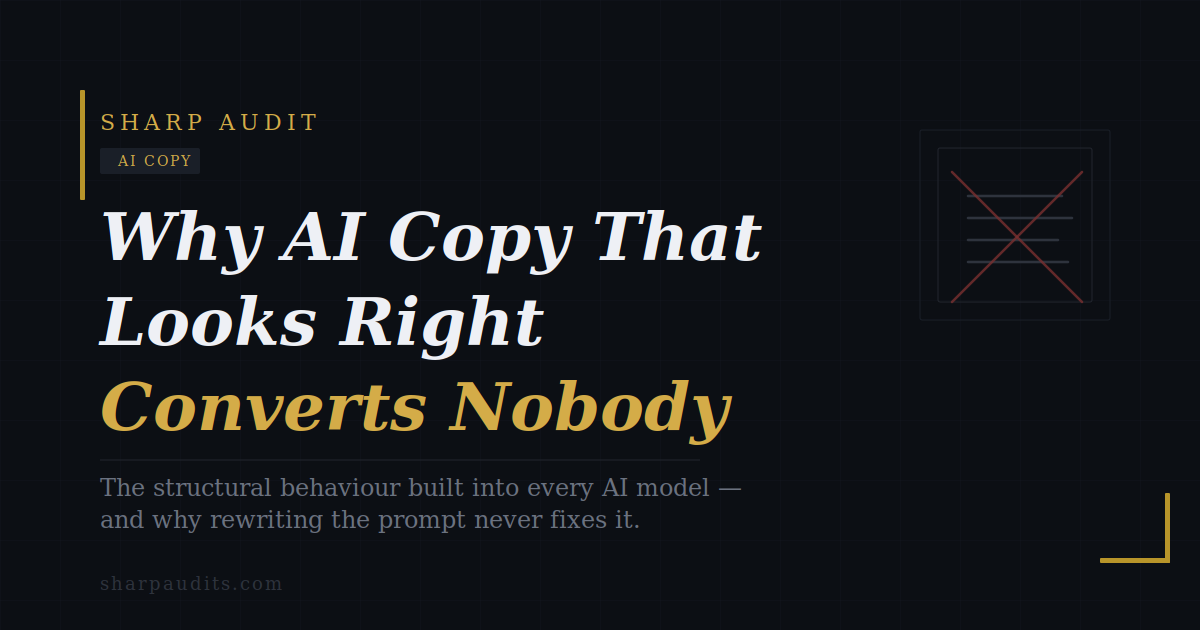 Why AI Copy That Looks Right Converts Nobody